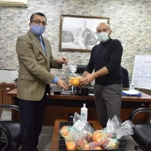 Çan Belediyesinden sağlıkçılara meyve ikramı