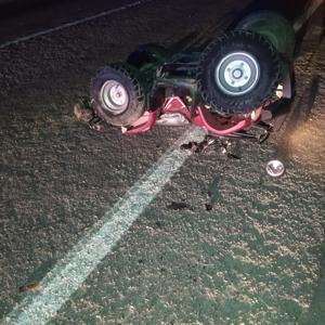 Otomobille çarpışan ATV sürücüsü ağır yaralandı