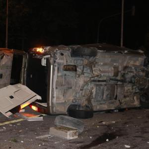 Nevşehirde minibüs devrildi: 1 yaralı