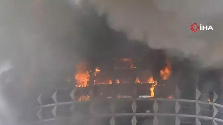 Son dakika... Gaziantepte kullanılmayan otelde yangın çıktı