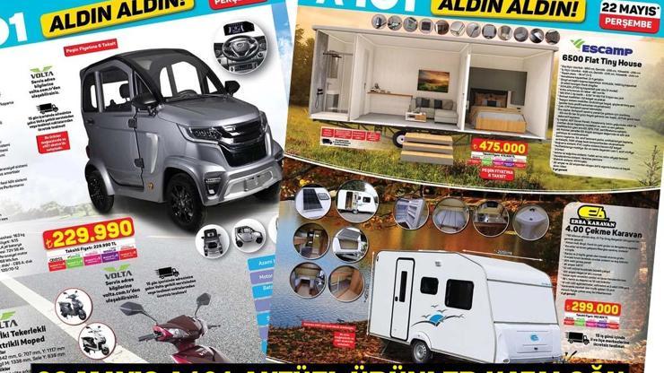 22 MAYIS A101 AKTÜEL ÜRÜNLER KATALOĞU: A101de Bu Perşembe Tiny House ve Karavan Fırsatı